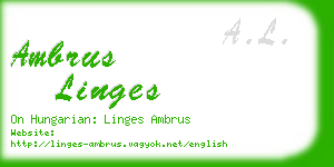 ambrus linges business card